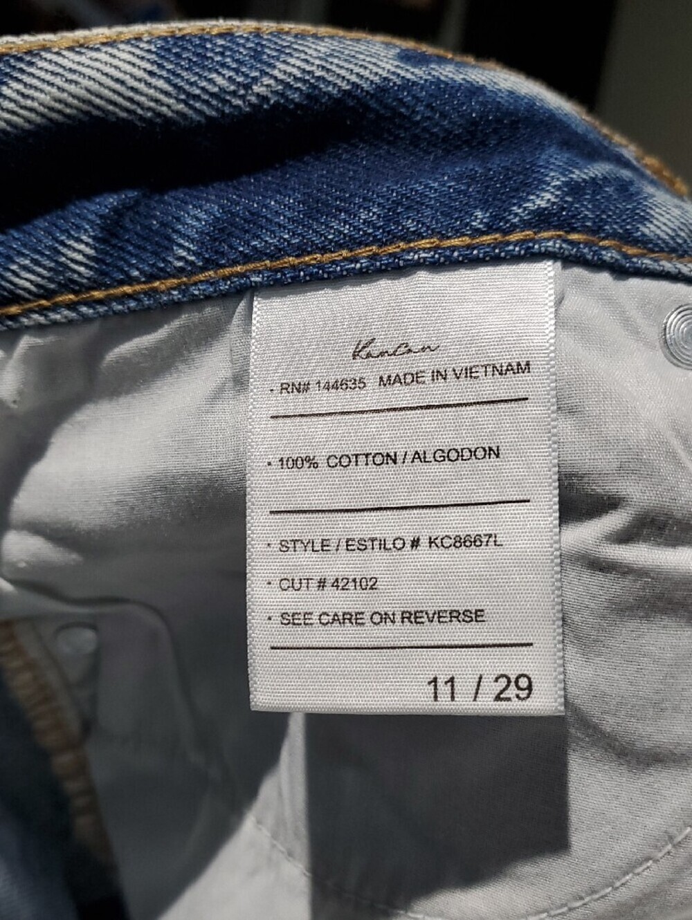 KanCan Light Blue Distressed Straight Jeans New With Tag, 100% Cotton NWT - Picture 9 of 9